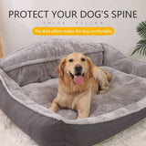 Darrahopens Pet Care > Dog Supplies Sofa-Style Dog Bed Waterproof Washable Soft High Back Comfy Sleeping Kennel M