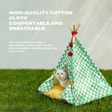 Darrahopens Pet Care > Dog Supplies Solid wood pet tent nest with removable mattress