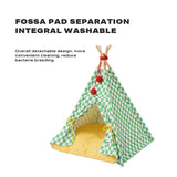 Darrahopens Pet Care > Dog Supplies Solid wood pet tent nest with removable mattress