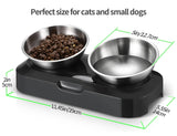 Darrahopens Pet Care > Dog Supplies Stainless Steel Pet Bowl Water Bowls Portable Anti Slip Skid Feeder Dog Rabbit Cat