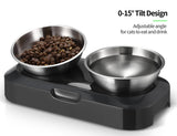 Darrahopens Pet Care > Dog Supplies Stainless Steel Pet Bowl Water Bowls Portable Anti Slip Skid Feeder Dog Rabbit Cat