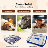 Darrahopens Pet Care > Dog Supplies Vaka Navy Dog Bed Pet Cat Calming Floor Mat Sleeping Cave Washable Extra Large 29701