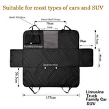 Darrahopens Pet Care > Dog Supplies Waterproof Dog Seat Cover with View Mesh and Scratch Prevent Antislip for Trucks ,Cars and SUV
