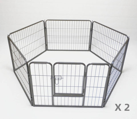 Darrahopens Pet Care > Dog Supplies YES4PETS 2 X 6 Panel 60 cm Heavy Duty Pet Dog Puppy Cat Rabbit Exercise Playpen Fence