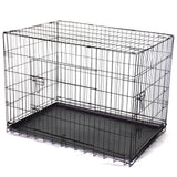 Darrahopens Pet Care > Dog Supplies YES4PETS 24' Collapsible Metal Dog Rabbit Crate Puppy Cage Cat Carrier With Divider