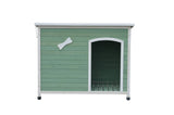 Darrahopens Pet Care > Dog Supplies YES4PETS Medium Timber Pet Dog Kennel House Puppy Wooden Timber Cabin With Stripe