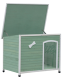 Darrahopens Pet Care > Dog Supplies YES4PETS Medium Timber Pet Dog Kennel House Puppy Wooden Timber Cabin With Stripe