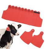 Darrahopens Pet Care > Farm Supplies 100x Cattle Ear Tags Set - 7.5x10cm XL Red Blank Pig Cow Sheep Livestock Label