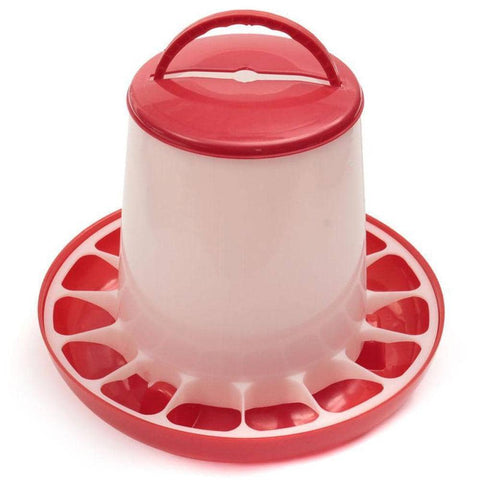 Darrahopens Pet Care > Farm Supplies 6Kg Automatic Chicken Feeder - Plastic Poultry Chook Hen Feeding Seed Bucket