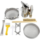 darrahopens Pet Care > Farm Supplies 7 Pcs Beekeeping Tool Kit Including Honey Strainer, Frame Grip, J-Hook tool, Entrance Feeder