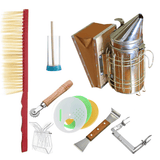 darrahopens Pet Care > Farm Supplies 9Pcs Beekeeping Bee Hive Starter Kit for Professional and Beginner Beekeeper's WITH Large Smoker