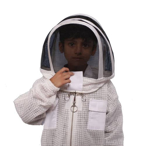 darrahopens Pet Care > Farm Supplies Beekeeping Bee Kids Full Suit 3 Mesh Layer Beekeeper Protective Gear L