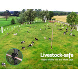 darrahopens Pet Care > Farm Supplies Giantz 1200M Electric Fence Wire Tape Poly Stainless Steel Temporary Fencing Kit