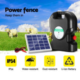 Darrahopens Pet Care > Farm Supplies Giantz 20km Electric Fence Energiser Solar Energizer Charger Farm Animal 1.2J