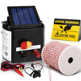 darrahopens Pet Care > Farm Supplies Giantz 3km Solar Electric Fence Energiser Charger with 500M Tape and 25pcs Insulators