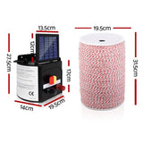 darrahopens Pet Care > Farm Supplies Giantz 3KM Solar Electric Fence Energiser Energizer 0.1J + 2000M Poly Fencing Wire Tape