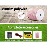 darrahopens Pet Care > Farm Supplies Giantz 5KM Solar Electric Fence Energiser Energizer 0.15J + 2000M Poly Fencing Wire Tape