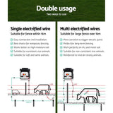 darrahopens Pet Care > Farm Supplies Giantz 8km Solar Power Electric Fence Charger Energiser 0.3J White