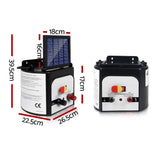 darrahopens Pet Care > Farm Supplies Giantz 8km Solar Power Electric Fence Charger Energiser 0.3J White