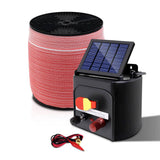 darrahopens Pet Care > Farm Supplies Giantz Electric Fence Energiser 5km Solar Power Charger Set + 2000m Tape