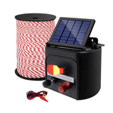 darrahopens Pet Care > Farm Supplies Giantz Electric Fence Energiser 5km Solar Powered Charger + 500m Rope