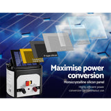 darrahopens Pet Care > Farm Supplies Giantz Electric Fence Energiser 8km Set Solar Powered Energizer + 2000m Tape