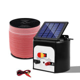 darrahopens Pet Care > Farm Supplies Giantz Electric Fence Energiser 8km Set Solar Powered Energizer + 2000m Tape