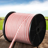darrahopens Pet Care > Farm Supplies Giantz Electric Fence Wire 400M Tape Fencing Roll Energiser Poly Stainless Steel