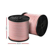 darrahopens Pet Care > Farm Supplies Giantz Electric Fence Wire 400M Tape Fencing Roll Energiser Poly Stainless Steel