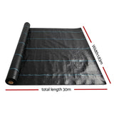 darrahopens Pet Care > Farm Supplies Instahut 1.83m x 30m Weedmat Weed Control Mat Woven Fabric Gardening Plant PE
