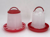 Darrahopens Pet Care > Farm Supplies Small Poultry Bird Chicken Water Drinker 1 L & 1 kg Food Feeder Grain Seed Set