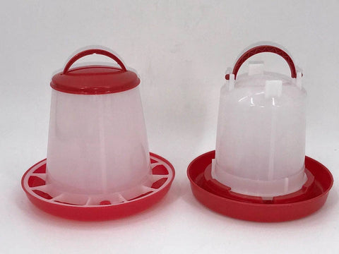 Darrahopens Pet Care > Farm Supplies Small Poultry Bird Chicken Water Drinker 1 L & 1 kg Food Feeder Grain Seed Set