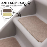 Darrahopens Pet Care Furtastic Foldable Pet Stairs in Grey - 50cm Dog Ladder Cat Ramp with Non-Slip Mat for Indoor and Outdoor Use