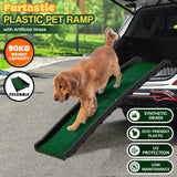 Darrahopens Pet Care Furtastic Foldable Plastic Dog Ramp with Synthetic Grass