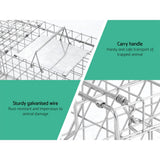 darrahopens Pet Care > Pest Control Humane Animal Trap Cage 108 x 40 x 45cm  - Silver