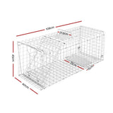 darrahopens Pet Care > Pest Control Humane Animal Trap Cage 108 x 40 x 45cm  - Silver