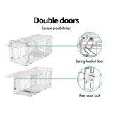 darrahopens Pet Care > Pest Control Humane Animal Trap Cage 66 x 23 x 25cm  - Silver