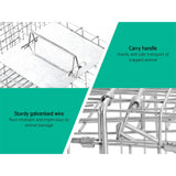 darrahopens Pet Care > Pest Control Humane Animal Trap Cage 94 x 34 x 36cm  - Silver