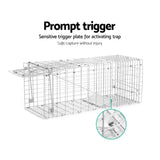 darrahopens Pet Care > Pest Control Humane Animal Trap Cage 94 x 34 x 36cm  - Silver