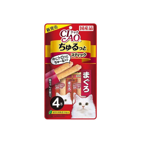 Darrahopens Pet Care > Pet Food CIAO Churu Rolls Cat Wet Treat Tuna Flavour- 12G X 4 CS-121 X6