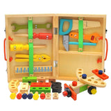 Darrahopens Pet Care > Toys Children's pretend play build fix wood Toolbox Toy, Carpenter Traddie Set For toddlers and kids