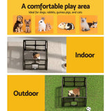 darrahopens Pet Care > Toys i.Pet Pet Dog Playpen Enclosure 4 Panel Fence Puppy Cage Plastic Play Pen Fold