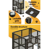 darrahopens Pet Care > Toys i.Pet Pet Dog Playpen Enclosure 4 Panel Fence Puppy Cage Plastic Play Pen Fold