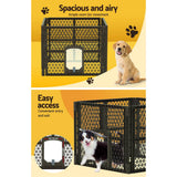 darrahopens Pet Care > Toys i.Pet Pet Dog Playpen Enclosure 4 Panel Fence Puppy Cage Plastic Play Pen Fold
