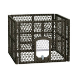 darrahopens Pet Care > Toys i.Pet Pet Dog Playpen Enclosure 4 Panel Fence Puppy Cage Plastic Play Pen Fold