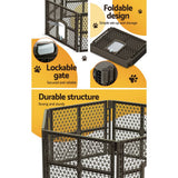 darrahopens Pet Care > Toys i.Pet Pet Dog Playpen Enclosure 6 Panel Fence Puppy Cage Plastic Play Pen Fold