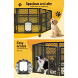 darrahopens Pet Care > Toys i.Pet Pet Dog Playpen Enclosure 6 Panel Fence Puppy Cage Plastic Play Pen Fold