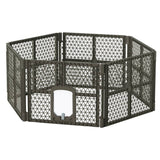 darrahopens Pet Care > Toys i.Pet Pet Dog Playpen Enclosure 6 Panel Fence Puppy Cage Plastic Play Pen Fold