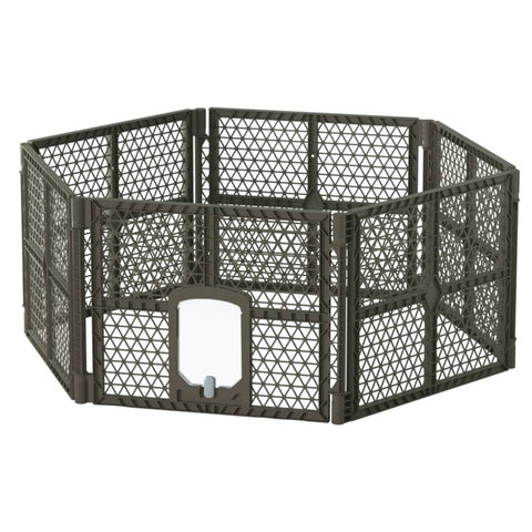 darrahopens Pet Care > Toys i.Pet Pet Dog Playpen Enclosure 6 Panel Fence Puppy Cage Plastic Play Pen Fold