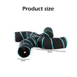 darrahopens Pet Care > Toys Pet Cat Kitten Puppy 4-Way Tunnel Play Toy Foldable Funny Exercise Tunnel Rabbit